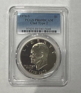 1976 - S dólar Eisenhower graduación profesional pr69dcam revestido tipo 2 - Imagen 1 de 4