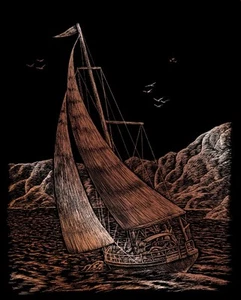 OCEAN RACE SAILING YACHT A4 COPPER SCRAPER FOIL GRABING ART KIT & TOOL COPF30 - Imagen 1 de 1