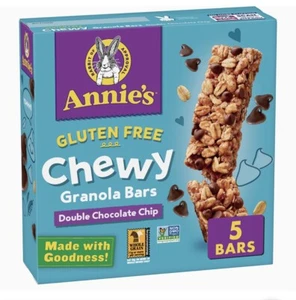 Annie's Chewy Granola Bar Double Chocolate Chip FREE SHIPPING 2 BOXS Gluten Free - Picture 1 of 1