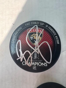 Bill Zito Signed Florida Panthers 2024 Stanley Cup Champs Puck Rare GM - Picture 1 of 1