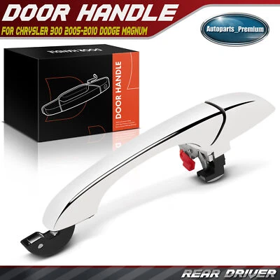 Manija de puerta exterior cromada del conductor trasero para Chrysler 300 2005-2010 Dodge Magnum Foto 1 de 4