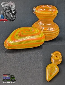 Pipa para fumar tabaco de 4,5" tazón pipa de mano de vidrio remolino de 2 niveles OG - Imagen 1 de 5