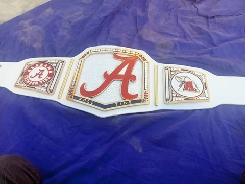 NEW CUSTOM ALABAMA CRIMSON TIDE WRESTLING BELT 2MM BRASS Cover
