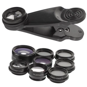 Mobile Phone Lens Set Cell Camera Lenses Kit Attachment Fish Eye - Zdjęcie 1 z 12
