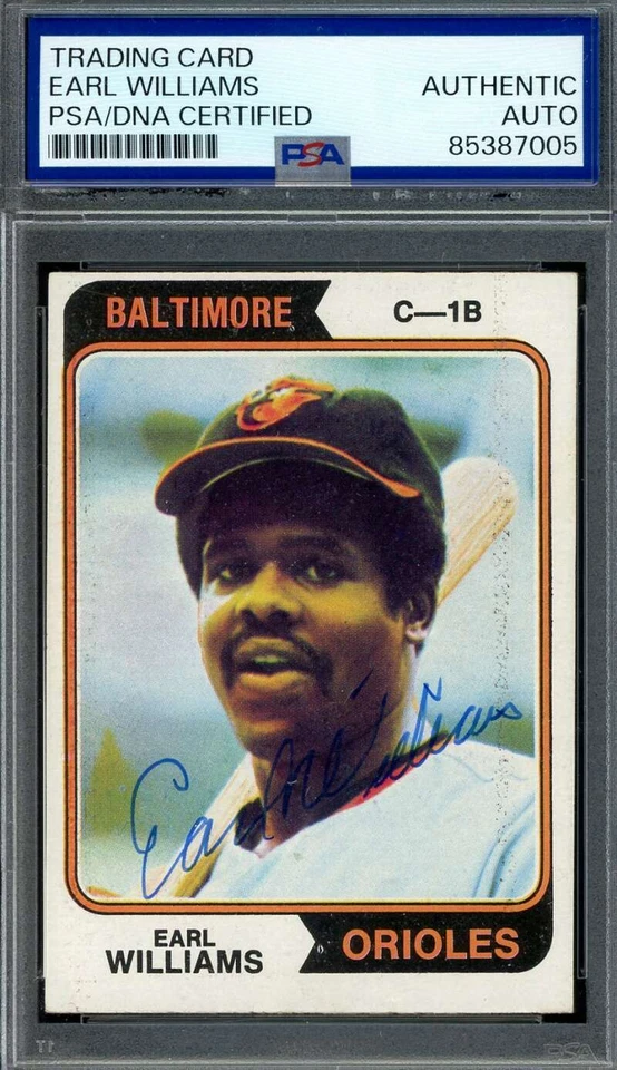 Earl Williams PSA DNA Signed 1974 Topps Autograph - Image 1 of 1