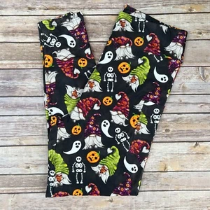 Gnome Pumpkin Halloween Ghost Skeleton Women's Leggings TC Plus Size 12-20 - Picture 1 of 3