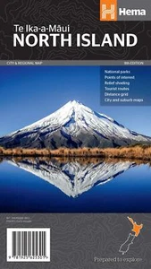 New Zealand North Island Map - 8th Edition - Hema - Picture 1 of 4