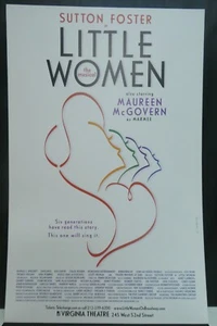 Sutton Foster LITTLE WOMEN Theater Broadway Window Card Poster 14" x 22" - Picture 1 of 6