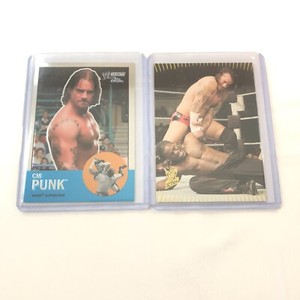 2007 WWE Topps Chrome Heritage #39 CM Punk Rookie Card + WWE Action #53 Card
