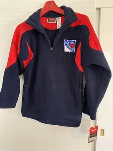 New York rangers hockey Reebok boys quarter zip fleece sweatshirt size medium - Picture 1 of 6