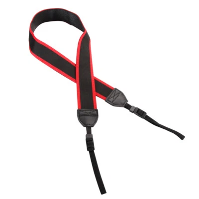 Universal Black+red Adjustable Camera Shoulder Neck Strap For Fujifilm 50R X-T3 - Image 1 of 4