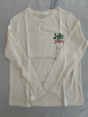 Niño Manga Larga 'Jolly & Joyful' Cat & Jack Crema Talla L (10/12) Nuevo Con Etiquetas Foto 1 de 3