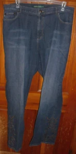 Ralph Laurens blaue Damenjeans 18W - verzierte Beine - Bild 1 von 6
