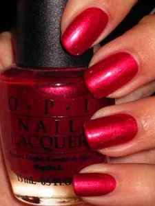 OPI SOHO NICE TO MEET YOU 2000 Pinkish Red Shimmer Nail Polish BLACK LABEL Rare - Picture 1 of 3