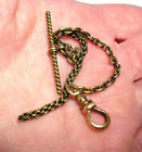 WATCH CHAIN ANTIQUE 12K GOLD CLASP GOLD FILLED CHAIN 4 1/2 INCHES 4.1 GRAMS