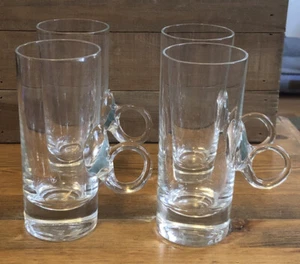 4 Handblown Glass Coffee Liquor 4 3/4” Tall - Picture 1 of 9