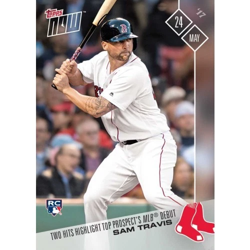(10) 2017 Topps Now #180 SAM TRAVIS Red Sox RC (Limited Print Run) ROOKIE DEBUT  - Image 1 of 1