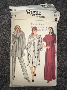 Vogue 8221 Maternity Sewing Pattern Top Pants Dress Sz12 Cut Complete 80’s - Picture 1 of 2