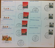 Marcofilia - Italia - Repubblica 1992 - 8 Cartoline postali con annulli diversi