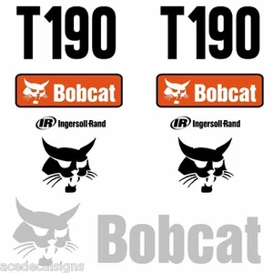 Bobcat T190 DECALS Stickers Skid Steer loader New Repro decal Kit - Picture 1 of 9