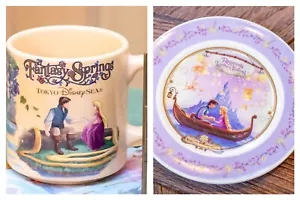 Tokyo DisneySea Fantasy Springs Coppa Souvenir Impigliato + Set di Piastre Giappone Limitato - Foto 1 di 10