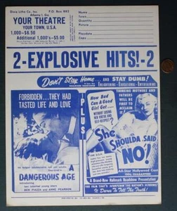 Volantino poster cultura della droga anti-marijuana anni '50 --- - Foto 1 di 1