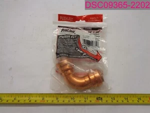 ProLine 651-004HC Copper Push Fit 3/4"x3/4" Elbow - Picture 1 of 4