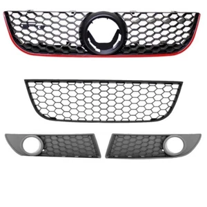 Grille nid d'abeill + calandre 4 pièces pour VW Polo 9N3 GTI FACELIFT 05-09 - Afbeelding 1 van 1