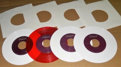 PAUL MCCARTNEY jukebox 7" COLORED VINYL SINGLE LOT x4 run devil PROMO LAMINANT - Image 1 of 4