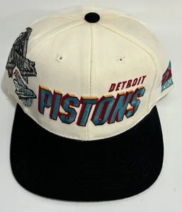 Sports Specialties Detroit Pistons Shadow Snapback Mütze Cap weiß NBA Vintage NEU - Bild 1 von 18