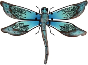 LIFFY Metal Dragonfly Wall Decor - Outdoor Wall Decor Garden Dragonfly Decor - Picture 1 of 12