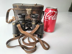 Binoculares antiguos alemanes Busch Ultralux 8x estuche de cuero original binoculares -AF - Imagen 1 de 15