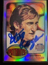 2001 Topps Archives Reserve #72 Steve Grogan 76 Signed Autographed