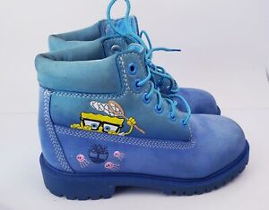 Blue Timberland Premium 6" SpongeBob Boots US 1
