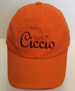 Gorra de béisbol Ciccio Napa Valley naranja sombrero espalda ajustable - Imagen 1 de 4