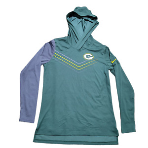 Green Bay Packers Hoodie M Green Women Everyday Simple Casual Basic Norm Retro