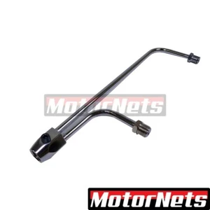 Chrome Fuel Line 3/8" For Holley Quad Model 3310-2 8-21/32" Centers Gauge Port - Imagen 1 de 1