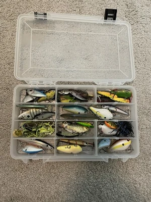 Plano Tackle Storage Box with Lipless Fishing Lures And Others. Top Of The Line - Image 1 of 4