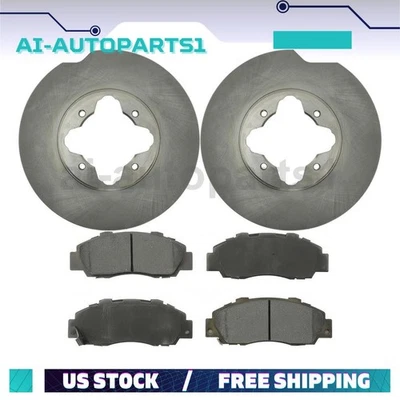 Juego de pastillas de freno delanteras + rotores de freno para 1995 1996 1997 1998 Acura TL Foto 1 de 4