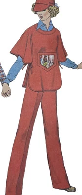 1970s Flutter Sleeve Tunic Tabard Flares Simplicity 7764 Sewing Pattern - Image 1 of 3