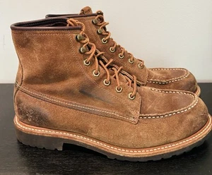 Frye Dakota mittelhohe Spitze braun Wildleder Mokassins Stiefel Herren Größe 10 sehr guter Zustand - Bild 1 von 20
