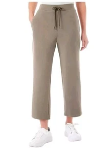 Member's Mark Women's Soft Sandwash Wide Leg Crop Pant Khaki NWT Size 3XL - Picture 1 of 6