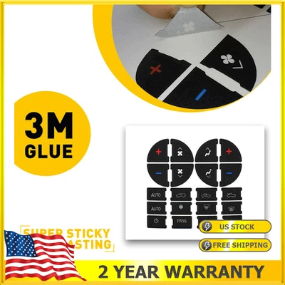 Kit de reparación de botones pegatina de interruptor de tablero de CA para Chevy GMC Sierra Yukon 2007-2015 1x Foto 1 de 4