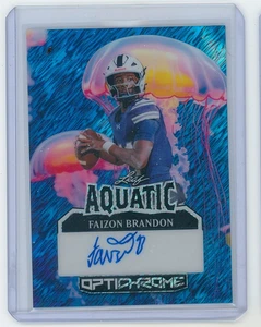 2025 Leaf Optichrome Aquatic Faizon Brandon Autograph 1/1 Auto - Picture 1 of 2