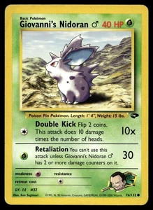 Giovanni's Nidoran M 076/132 Pokemon Gym Challenge Unlimited Non Holo (MP) - Bild 1 von 2