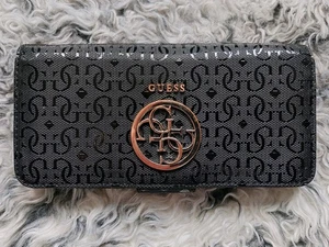 GUESS Black Metal WOMEN'S Wallet⭐20 Compartments⭐ - Picture 1 of 14