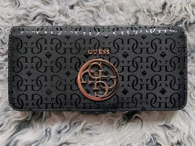GUESS Black Metal WOMEN'S Wallet⭐20 Compartments⭐ - Image 1 of 4