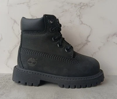 TIMBERLAND TODDLER PREM 6 INCH BOOT BLACK NUBUCK 12807 - Image 1 of 4