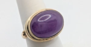 Suarti Sterling Silver 925 Milky Cabochon Amethyst Ring Size 7.75 - Foto 1 di 10