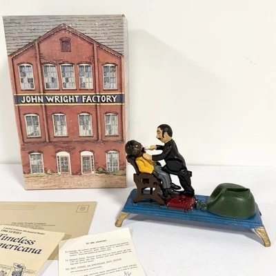 Book Of Knowledge Dentist REPRODUCTION Cast Iron Mechanical Coin Penny Bank - Image 1 of 4